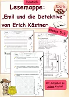 Vorschau - Arbeitsblätter - Lesemappe - "Emil und die Detektive" von Erich Kästner - Deckblatt