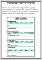 Vorschau - Arbeitsblätter - Going to-future - Worksheet - Deckblatt