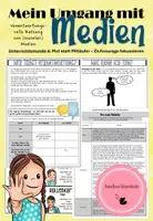 Vorschau - Arbeitsblätter - MEDIEN - Mein Umgang mit Medien - Mut statt Mitläufer (mit Präsentation zum Arbeiten ganz ohne Kopieren) - Deckblatt
