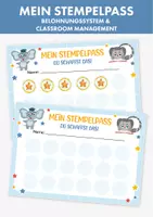 Vorschau - Fördermaterial/Inklusion - Stempelpass Grundschule | Sammelpass für Belohnungen | Belohnungssystem | Motivation & Classroom Management - Deckblatt