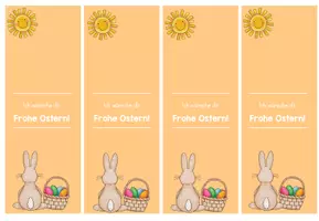 Vorschau - Mal- und Bastelvorlagen - Osterferien: Grußkarte zum Befüllen (verschiedene Farben) - Seite 1