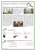 Vorschau - Arbeitsblätter - Famous Detectives (reading comprehension) - Seite 1