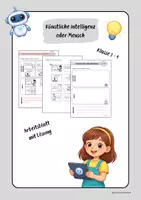 Vorschau - Arbeitsblätter - Künstliche Intelligenz oder Mensch - Deckblatt