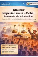 Vorschau - Klassenarbeiten - Klausur Imperialismus – Bebel „Reden wider die Kolonisation“ | Kaiserreich Oberstufe mit Erwartungshorizont - Deckblatt