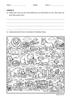 Vorschau - Arbeitsblätter - Fabeln - Suchsel und Wimmelbild (inkl. Lösungen) - Seite 1