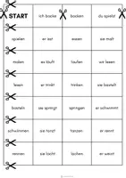 Vorschau - Spiele - einfache Verben - Domino Spiel - Seite 1