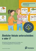 Vorschau - Stundenentwürfe - Ähnliche Vokale unterscheiden: e oder i? - Für Kinder mit sonderpädagogischem Förderbedarf - Deckblatt