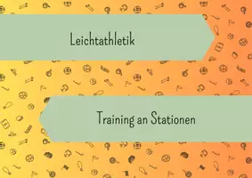 Vorschau - Stationenlernen - Laufen,Springen, Werfen- Training an Stationen - Deckblatt