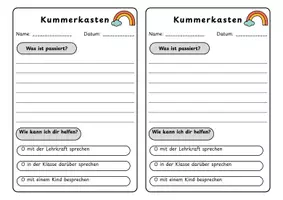Vorschau - Arbeitsblätter - Kummerkasten für das Klassenzimmer - Seite 1