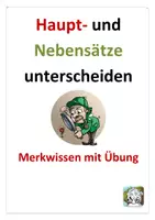 Vorschau - Arbeitsblätter - Haupt- und Nebensätze unterscheiden (Merkwissen mit Übung) - Deckblatt