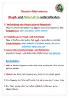 Vorschau - Arbeitsblätter - Haupt- und Nebensätze unterscheiden (Merkwissen mit Übung) - Seite 2