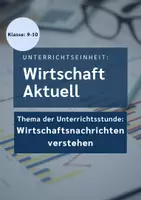 Vorschau - Arbeitsblätter - Stunde 6 – Wirtschaftsnachrichten verstehen - Deckblatt