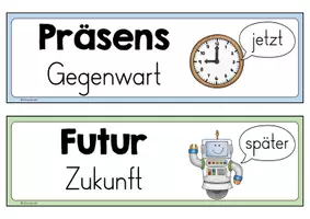 Vorschau - Poster - Zeitformen - Merkplakate (Perfekt, Präteritum, Präsens und Futur) - Seite 3