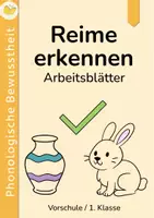 Vorschau - Arbeitsblätter - Reime erkennen: Arbeitsblätter für Vorschule und 1. Klasse | Phonologische Bewusstheit - Deckblatt