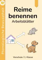 Vorschau - Arbeitsblätter - Reime benennen: Arbeitsblätter für Vorschule und 1. Klasse | Phonologische Bewusstheit - Deckblatt