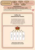 Vorschau - Stundenentwürfe - Merkantilismus im Absolutismus Wie Ludwig XIV. Reichtum und Macht des Staates sichern wollte - Seite 1