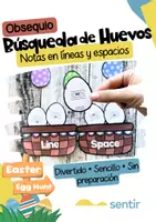 Vista previa - Juegos / Gamificación - Búsqueda de Huevos de Pascua | Líneas y Espacios Gratis - página 1