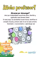 Vista previa - Juegos / Gamificación - Búsqueda de Huevos de Pascua | Líneas y Espacios Gratis - página 2