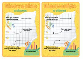 Vista previa - Manualidades / Dibujos para colorear - _Bienvenido a la escuela obsequios - página 1