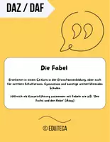 Vorschau - Fördermaterial/Inklusion - Die Fabel (für SuS in DaF, Niveau C1) - Deckblatt