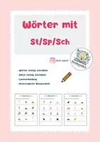 Vorschau - Arbeitsblätter - Wörter mit St/Sp/Sch (Lautverbindung) - Deckblatt
