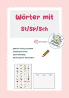 Vorschau - Spiele - Wörter mit St/Sp/Sch (Lautverbindung) Legespiel/Bildkarten - Deckblatt
