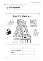 Vorschau - Stundenentwürfe - Lapbook: Hinduismus - Gestaltungsvorlagen für Klappbücher - Seite 1