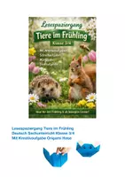 Vorschau - Unterrichtsreihen - Lesespaziergang Tiere im Frühling mit Origami Osterhase Kl.3/4 - Deckblatt