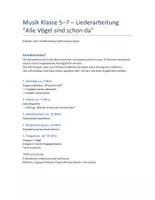 Vorschau - Stundenentwürfe - 🎶 Alle Vögel sind schon da - Liederarbeitung - Seite 3