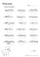 Vorschau - Arbeitsblätter - Notenrätsel_Bassschlüssel_Quiz_Test - Seite 1