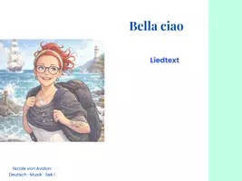 Vorschau - Arbeitsblätter - Bella Ciao Songtext Deutsch_Italienisch - Deckblatt