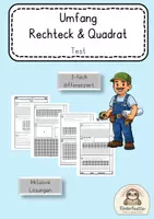 Vorschau - Stundenentwürfe - Materialpaket Umfang Rechteck & Quadrat - Seite 1
