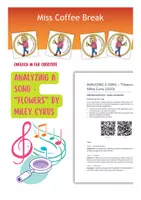 Vorschau - Arbeitsblätter - Analyzing a Song – “Flowers” by Miley Cyrus (Identity & Gender | Empowerment | Gender Roles | EF - Q2) - Deckblatt