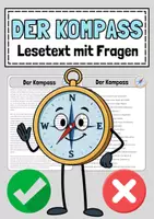 Vorschau - Arbeitsblätter - Der Kompass - Lesetext (differenziert) mit Fragen - Deckblatt