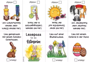 Vorschau - Arbeitsblätter - Lesepass Osterferien & Ostern – Lesemotivation für Klasse 1–2 | Osterferien-Leseaufgaben - Seite 2