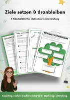 Vorschau - Arbeitsblätter - Ziele setzen & dranbleiben – Arbeitsblätter - Deckblatt