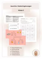 Vorschau - Arbeitsblätter - Gewichte: Kleiderbügelwaage - Deckblatt