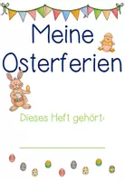 Vorschau - Arbeitsblätter - Osterferienheft mit Ferienbingo / Lineatur Klasse 3 - Deckblatt