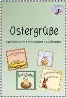Vorschau - Mal- und Bastelvorlagen - Ostergrüße - 4 verschiedene Ausführungen - Deckblatt