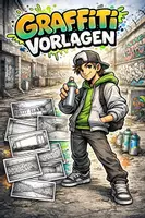 Vorschau - Arbeitsblätter - Graffiti Vorlagen Set – Schriftarten, Street Art Bilder zum Ausmalen & Gestalten (Kunstunterricht) - Deckblatt
