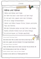 Vorschau - Arbeitsblätter - Sachtext Hähne und Hühner - Seite 2