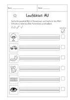 Vorschau - Arbeitsblätter - Laufdiktat AU (Klasse 1-2) - Seite 1