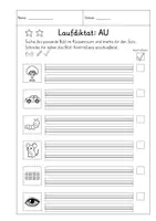 Vorschau - Arbeitsblätter - Laufdiktat AU (Klasse 1-2) - Seite 2