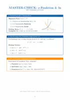 Vorschau - Merkblätter - FREEBIE: e-Funktion & natürlicher Logarithmus (ln) – Das ultimative Master-Check Merkblatt (2 Seiten) - Deckblatt