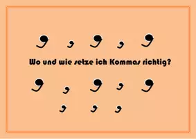 Vorschau - Arbeitsblätter - Kommasetzung - einfache Fälle (für Unterstufe) Materialpaket - Seite 1