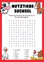 Vorschau - Arbeitsblätter - Wortsuchrätsel Nutztiere Bauernhof - Seite 1