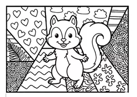 Vorschau - Mal- und Bastelvorlagen - Popart Karten Eichhörnchen | Eichhörnchenklasse - Seite 2
