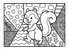 Vorschau - Mal- und Bastelvorlagen - Popart Karten Eichhörnchen | Eichhörnchenklasse - Seite 3