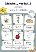 Vorschau - Spiele - Ich habe, wer hat...? Frühling / Frühblüher Lesespiel - Deckblatt