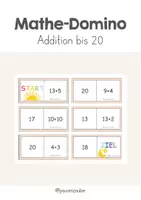 Vorschau - Spiele - Mathe-Domino - Addition bis 20 (1) - Deckblatt